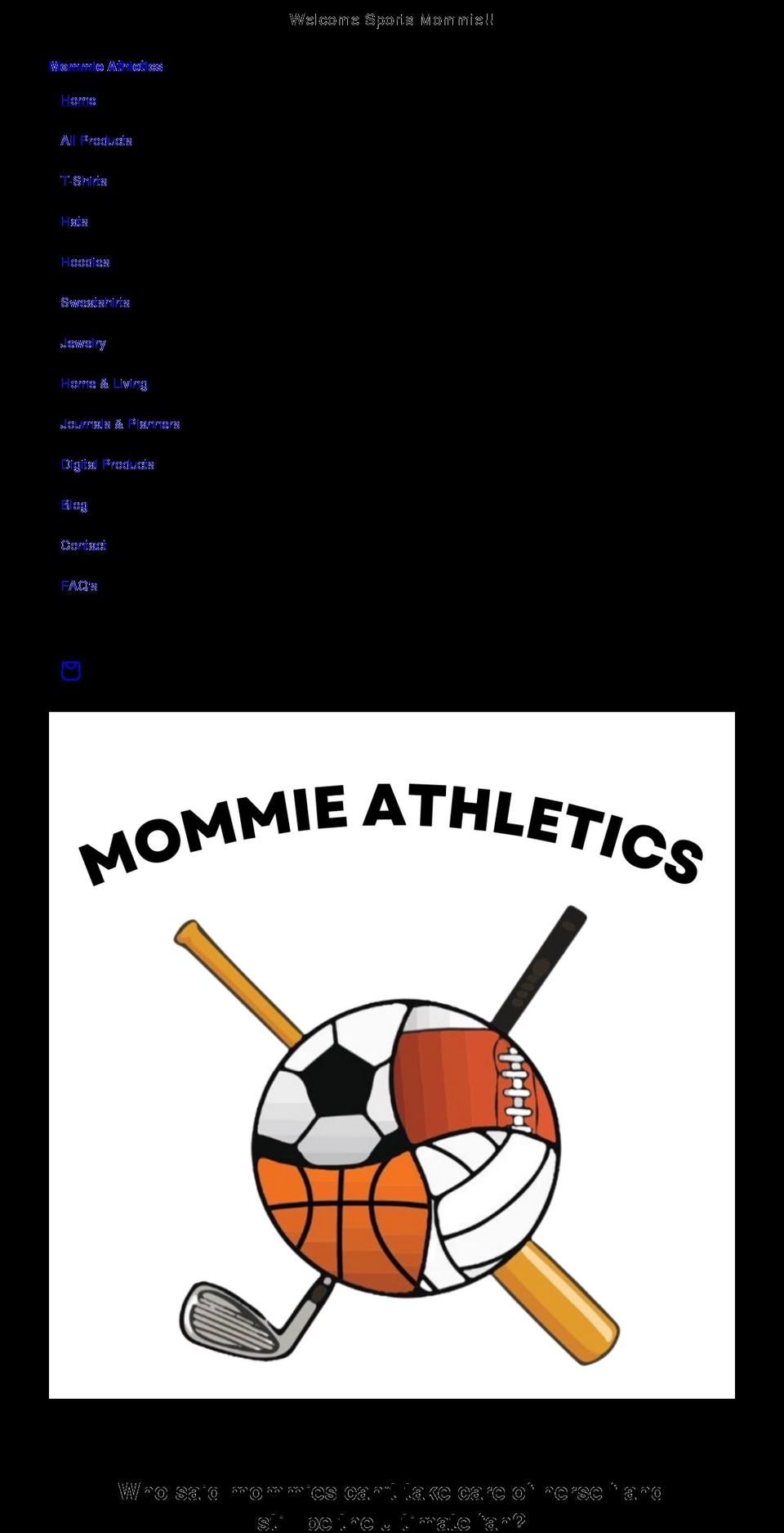 mommieathletics.com shopify website screenshot
