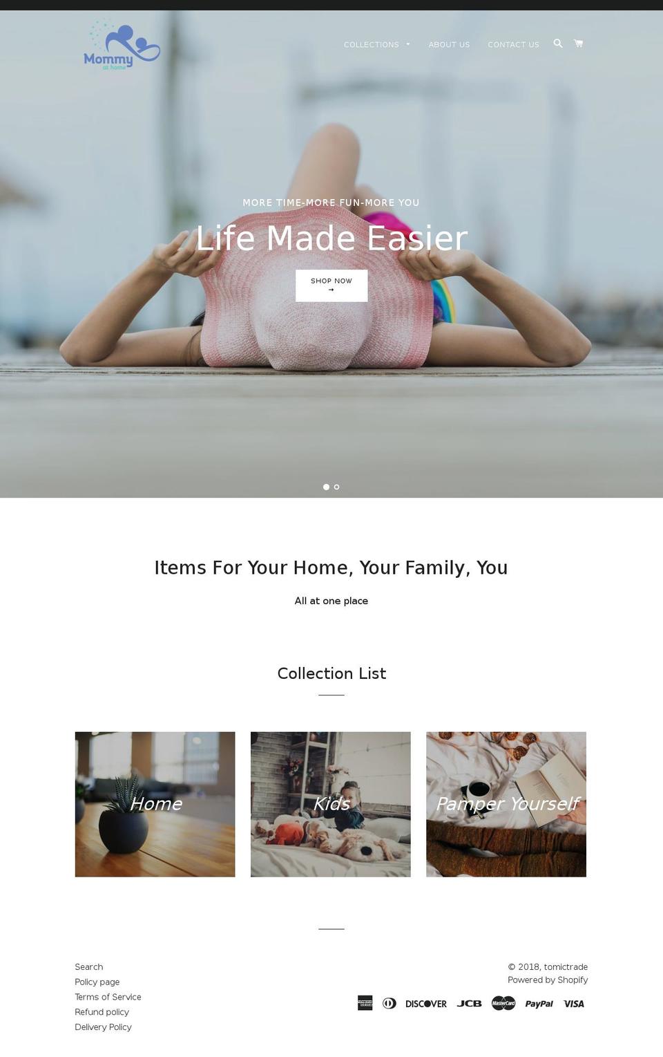 mommy-at-home.com — Shopify storefront screenshot