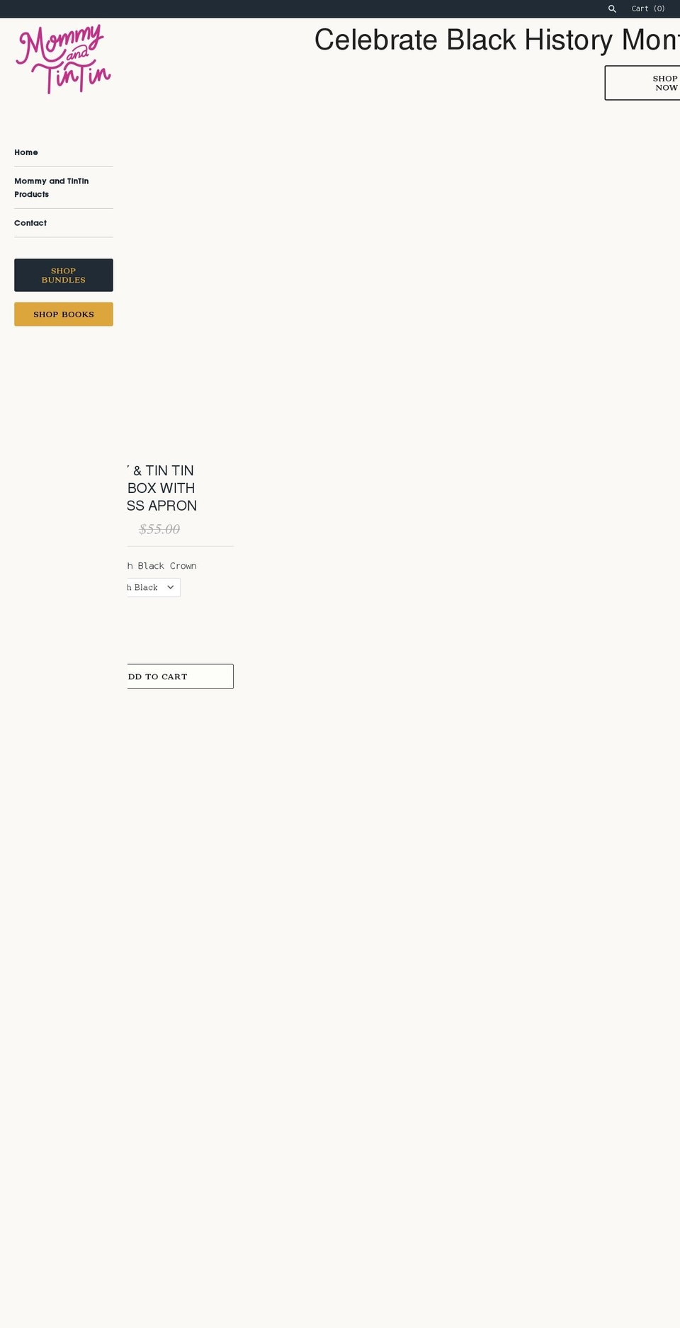 mommyandtintin.com shopify website screenshot