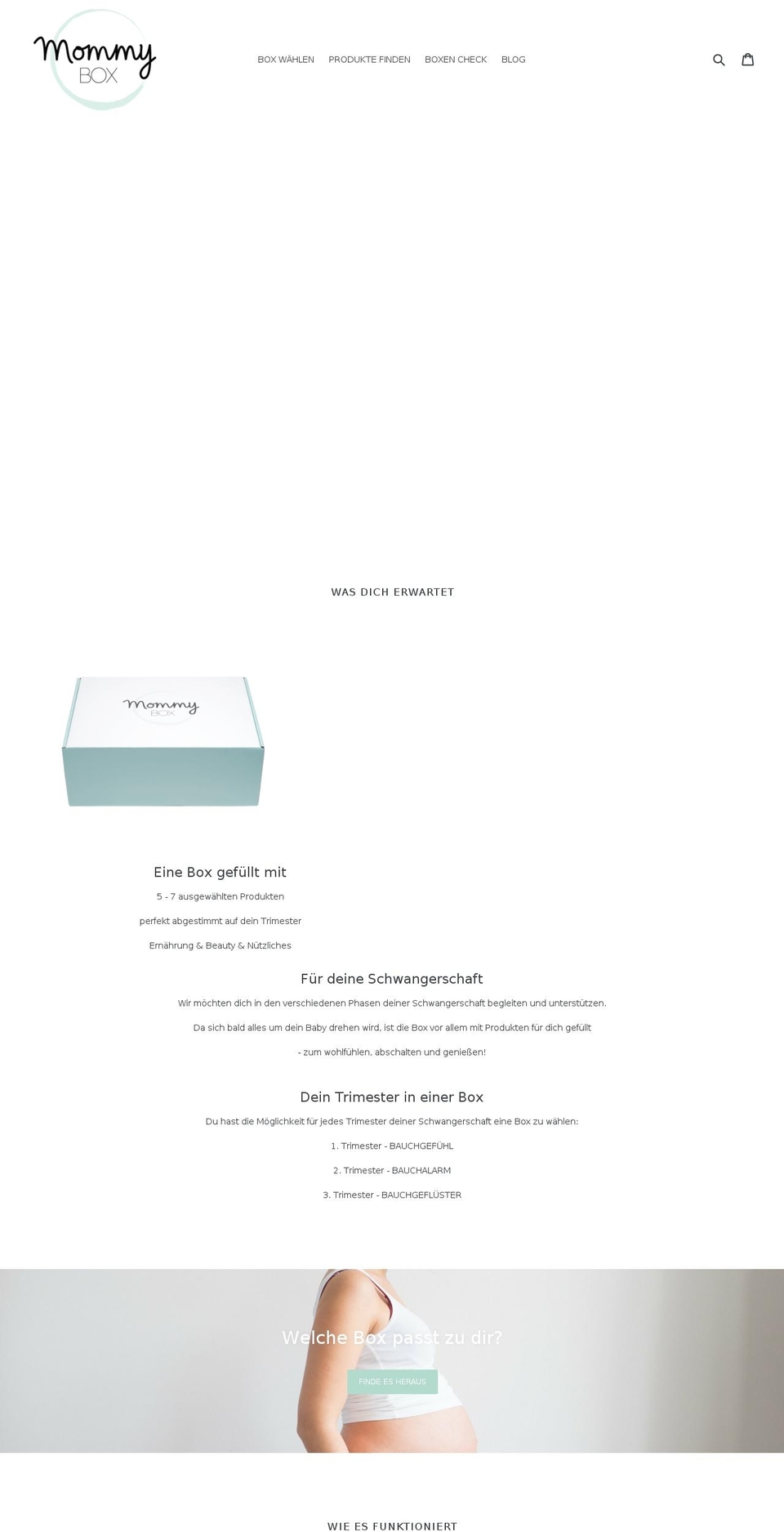 mommybox.de shopify website screenshot