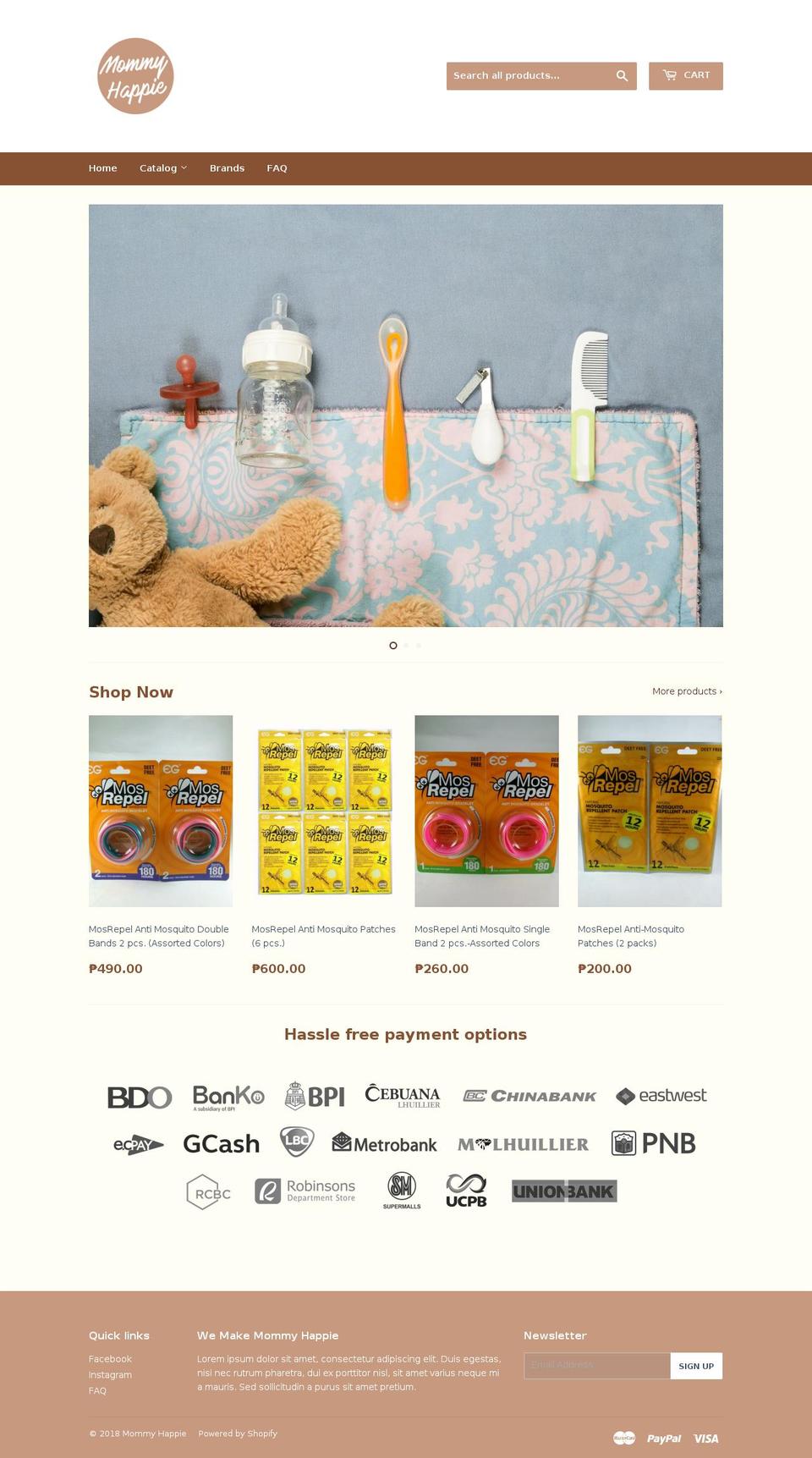 mommyhappie.com — Shopify storefront screenshot