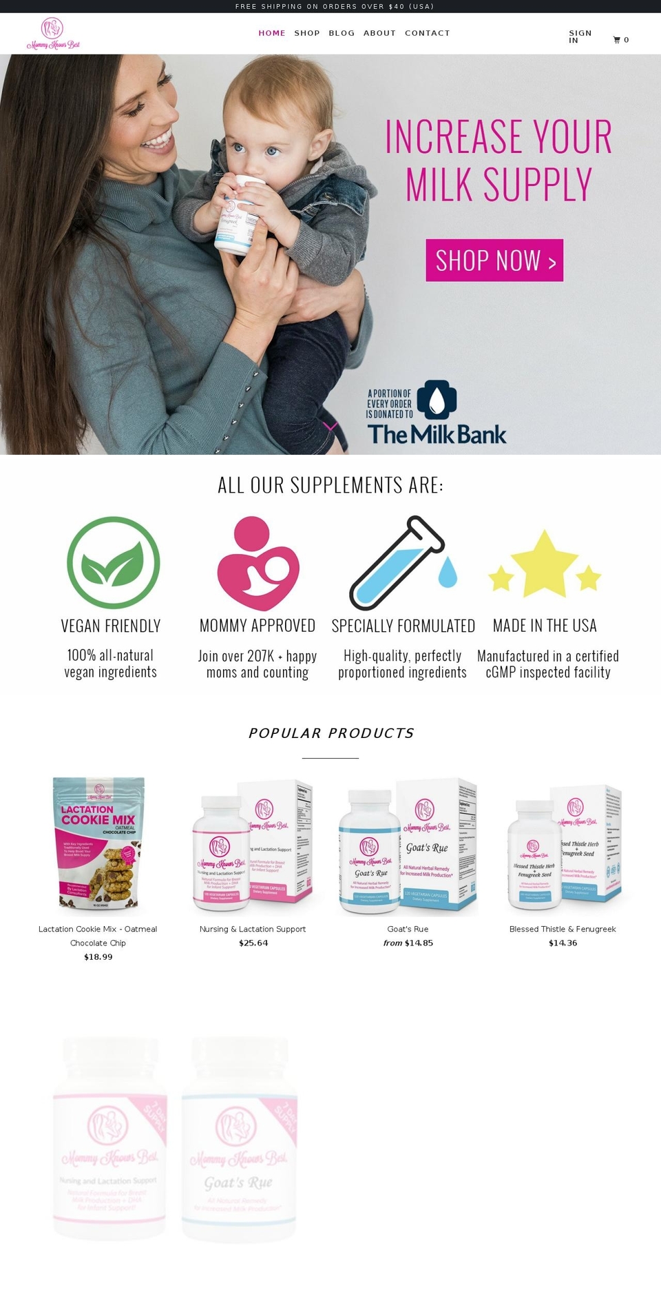 mommyknowsbestonline.myshopify.com shopify website screenshot