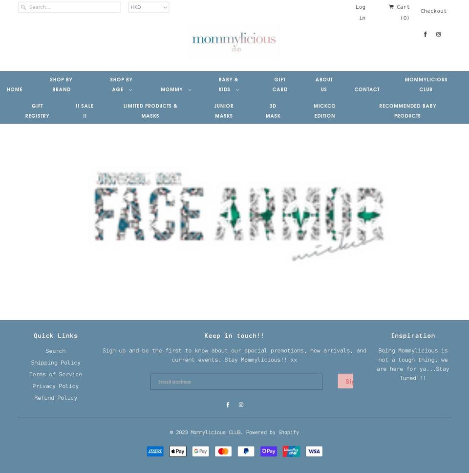 mommyliciousclub.com shopify website screenshot