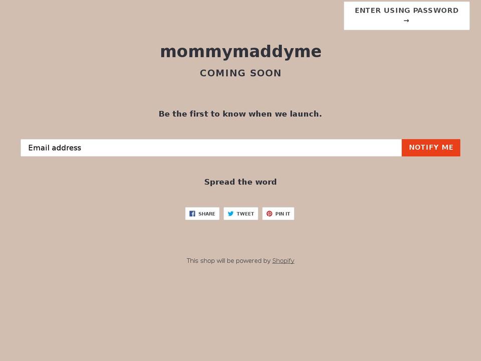 mommymaddyme.com — Shopify storefront screenshot