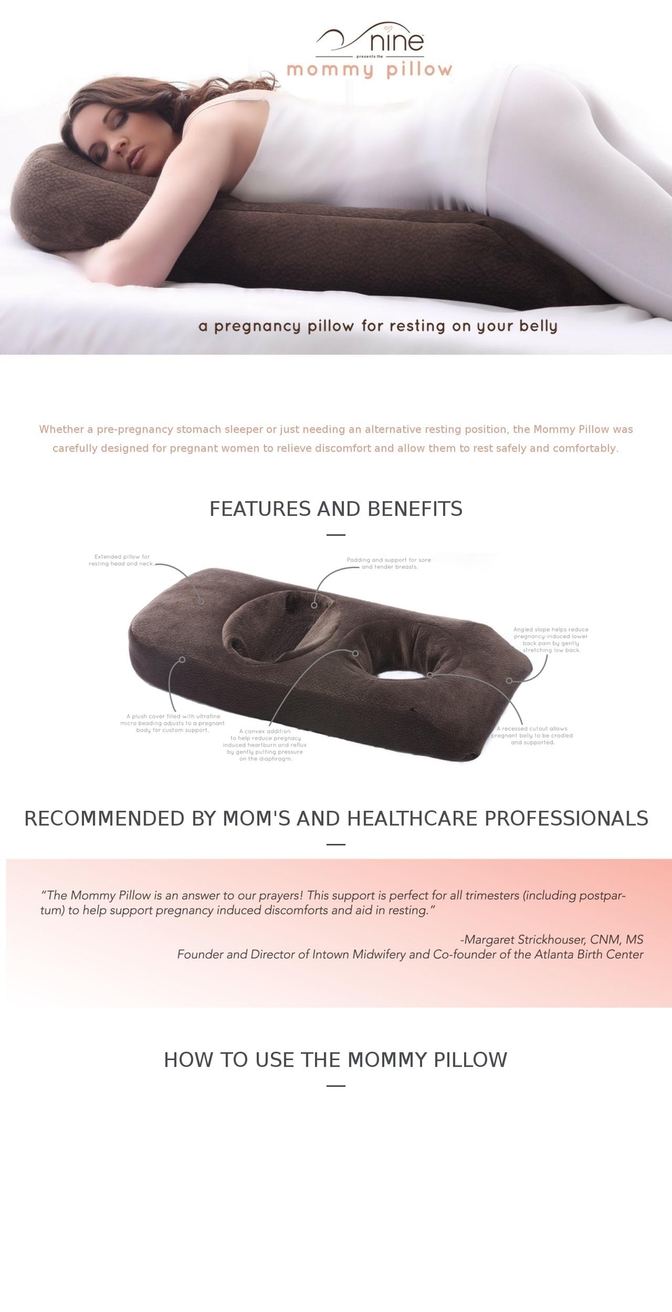 mommypillow.us shopify website screenshot