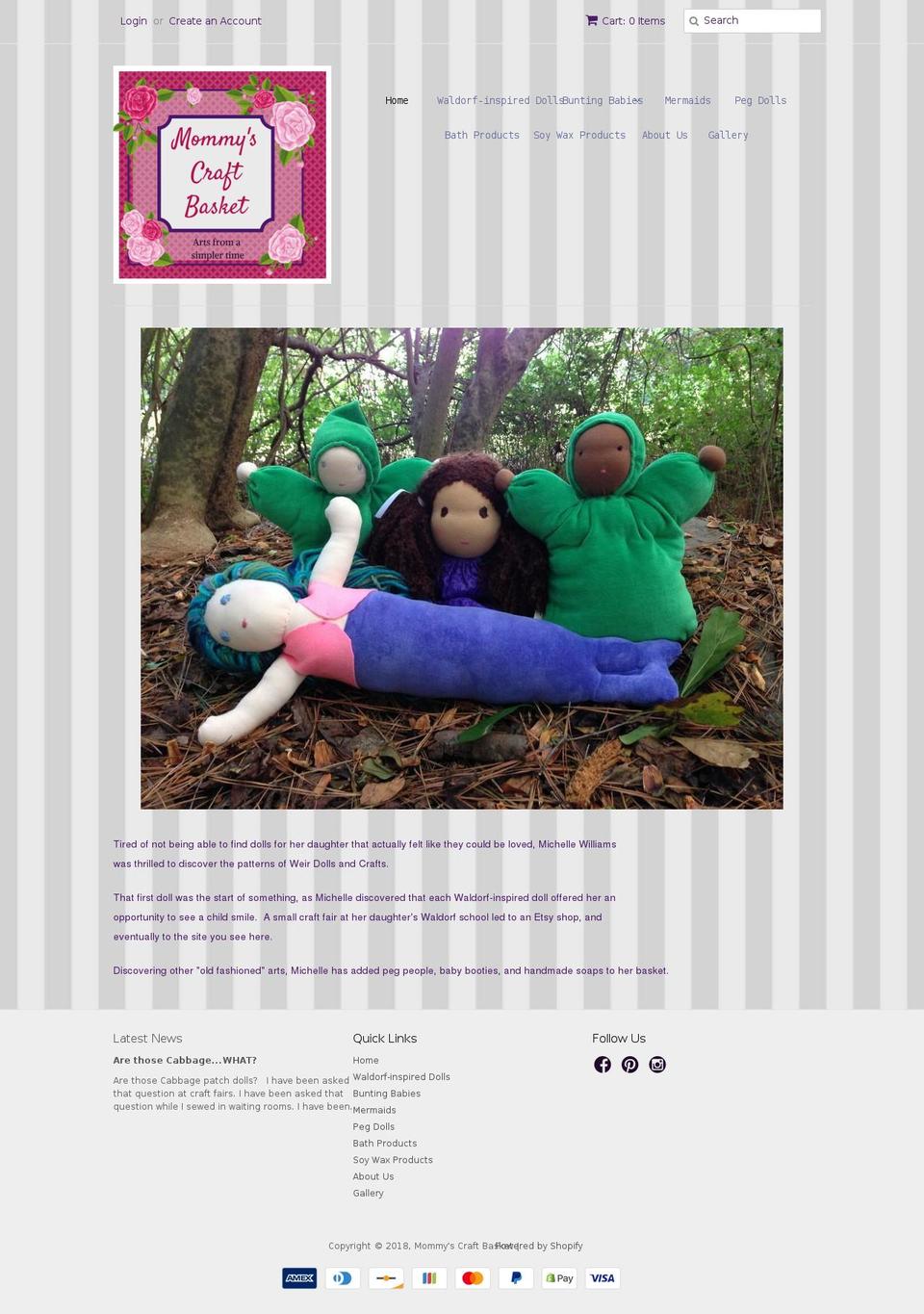 mommyscraftbasket.com shopify website screenshot