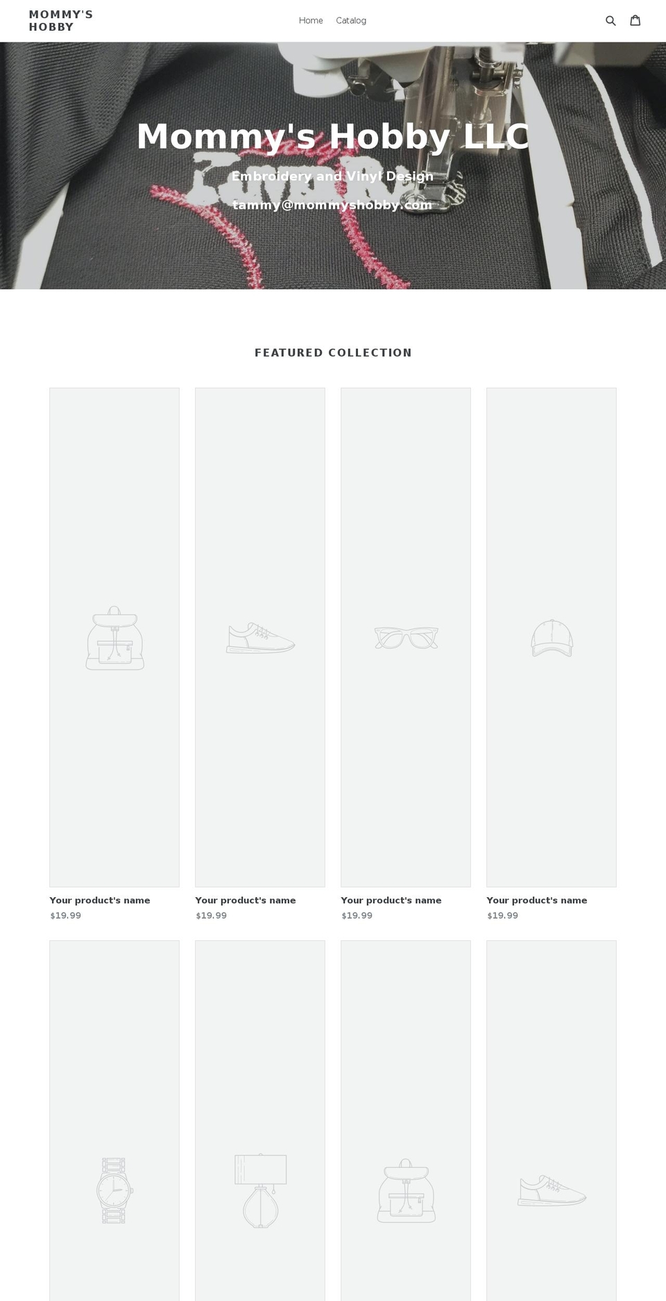 mommyshobby.com — Shopify storefront screenshot