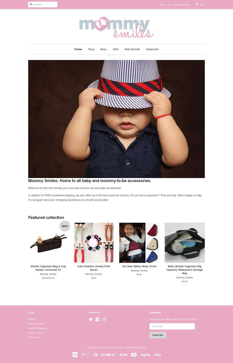 mommysmiles.com — Shopify storefront screenshot
