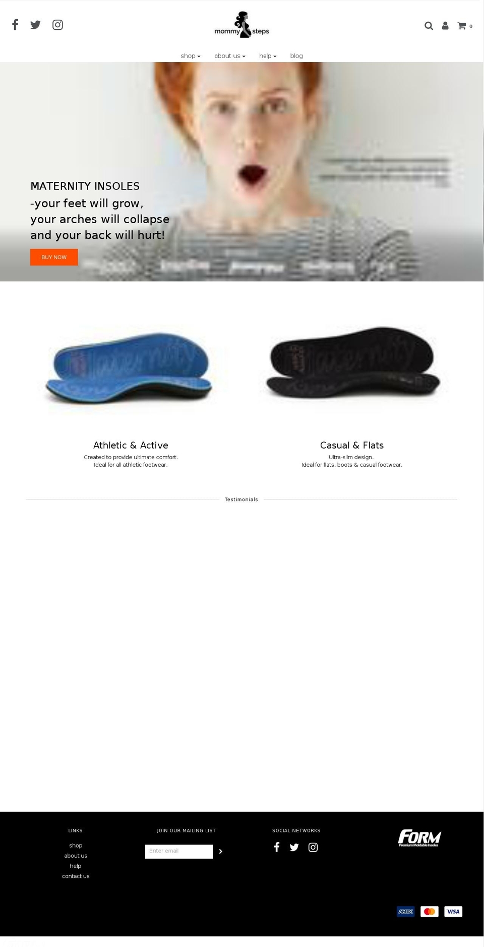 MommySteps_New Shopify theme site example mommystepsinsoles.com