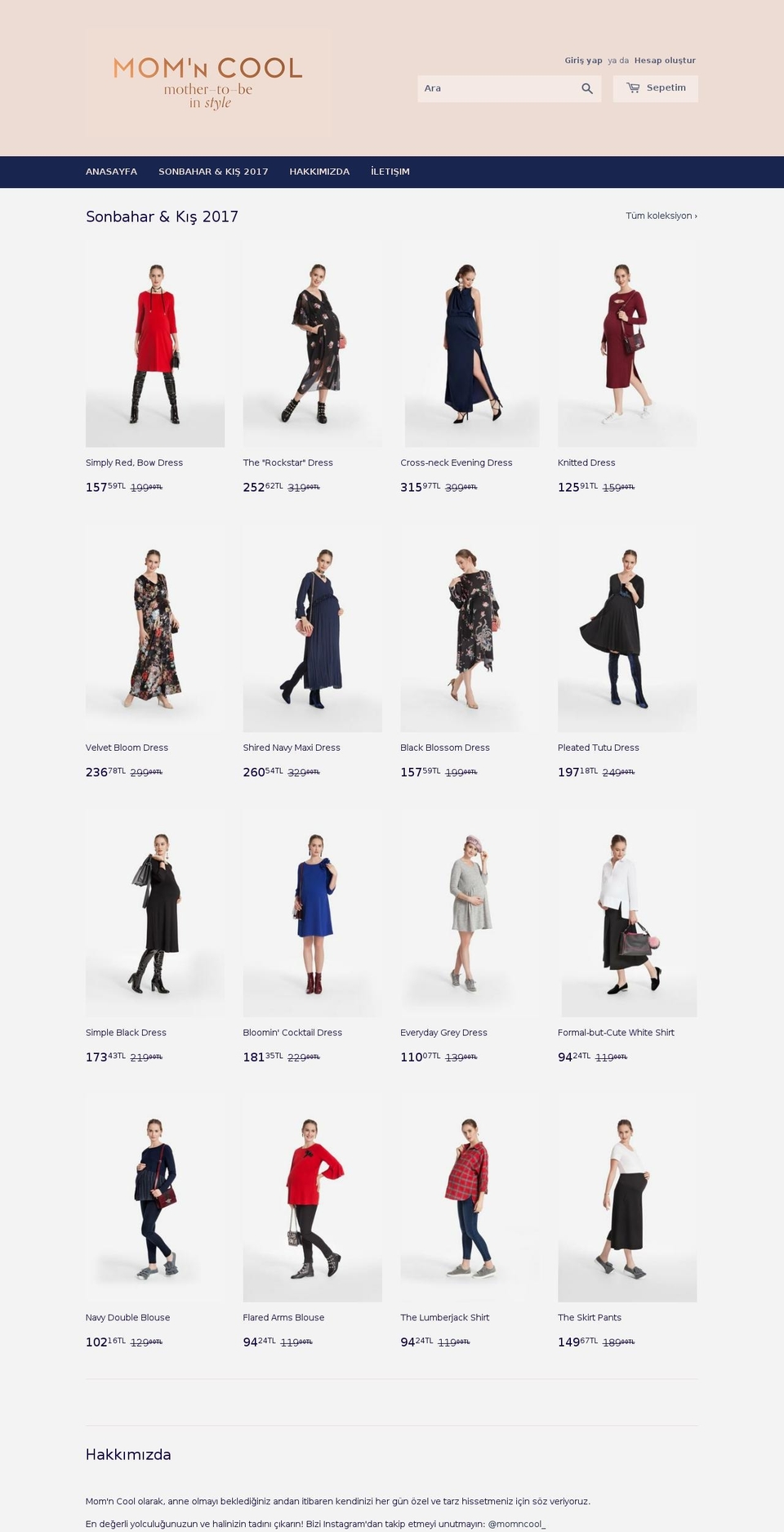 momncool.com — Shopify storefront screenshot