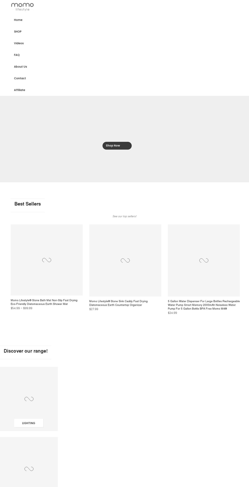 momo-lifestyle.com shopify website screenshot