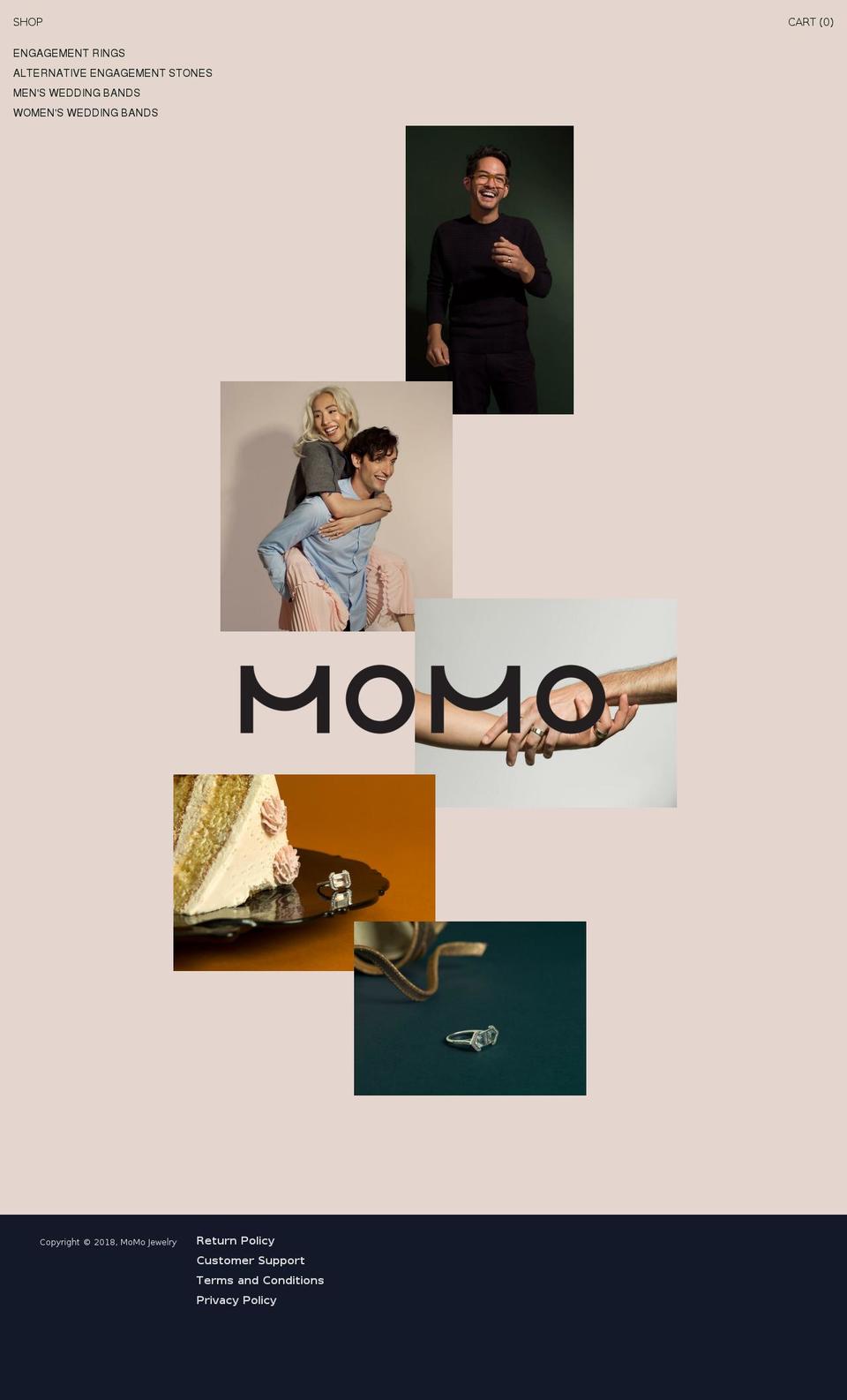 momo.jewelry shopify website screenshot