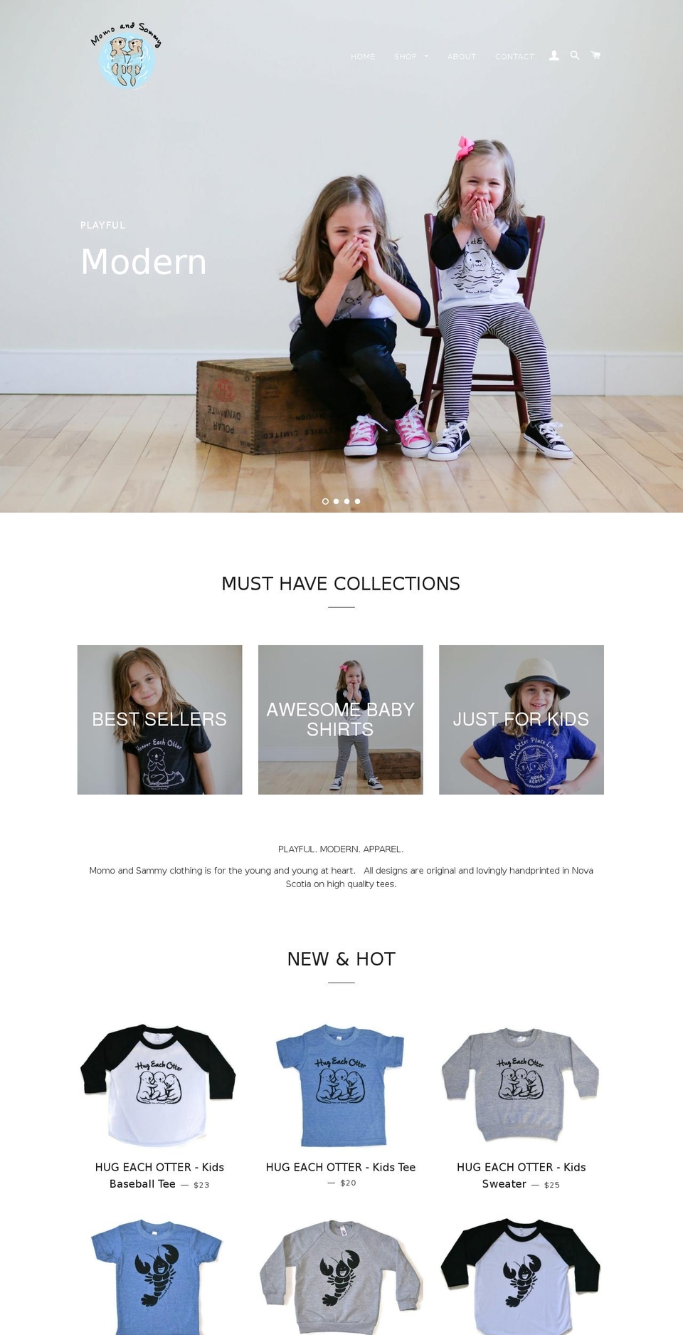 momoandsammy.com — Shopify storefront screenshot