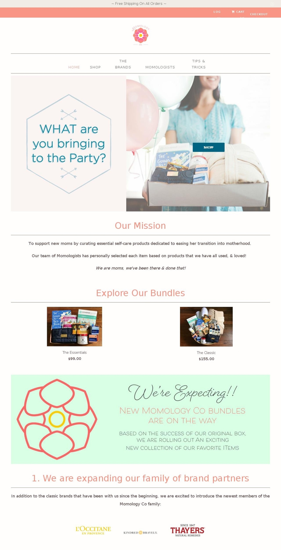momology.com — Shopify storefront screenshot