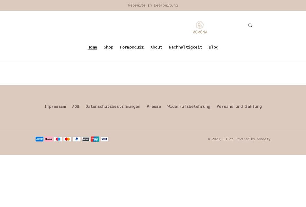 momona.de shopify website screenshot