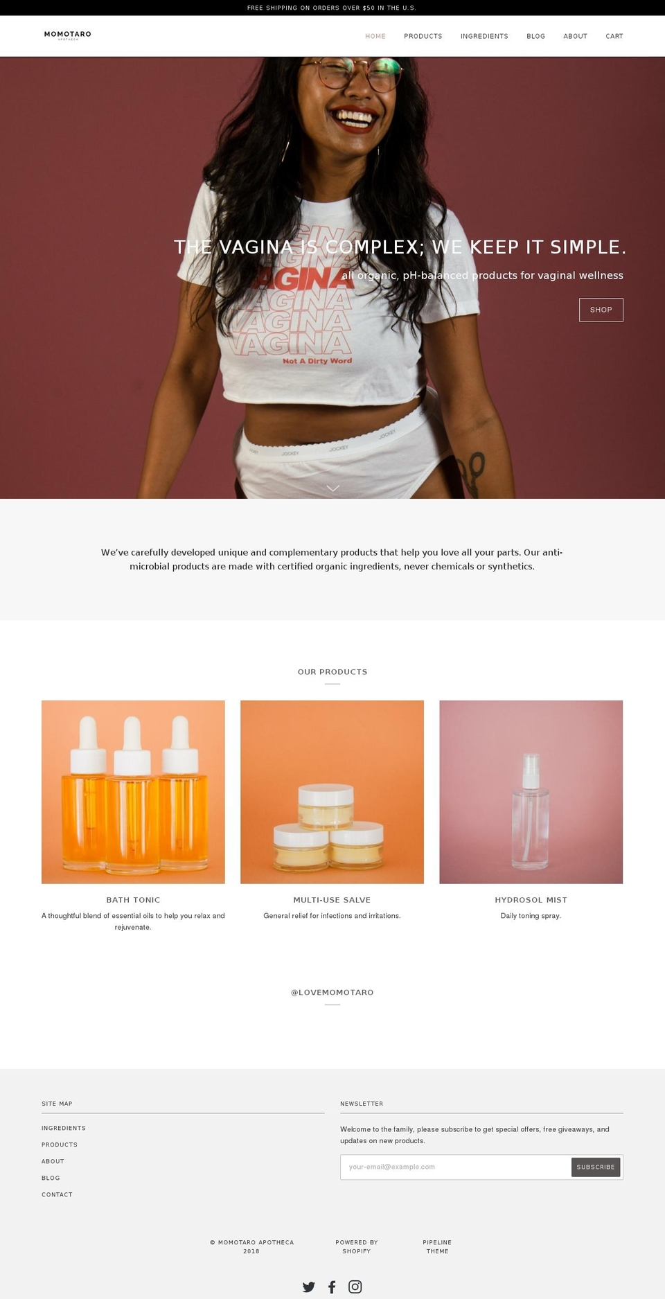 momotaroapotheca.com shopify website screenshot