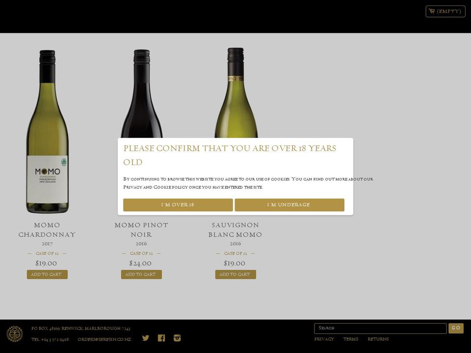 momowines.com — Shopify storefront screenshot