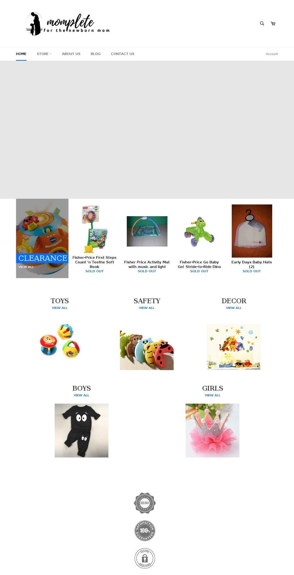 momplete.com shopify website screenshot