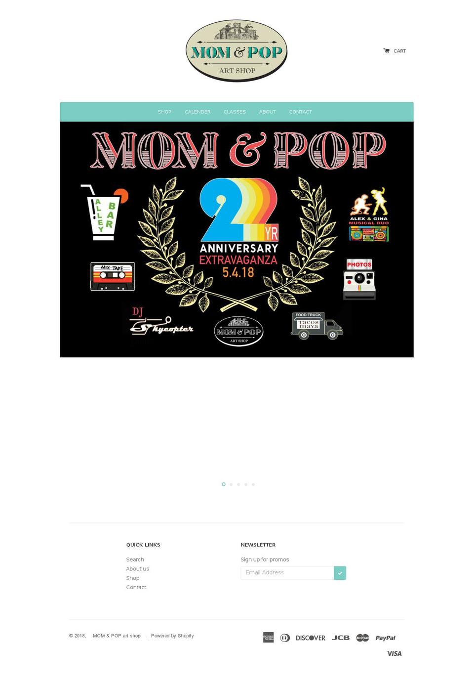 mompopartshop.com shopify website screenshot