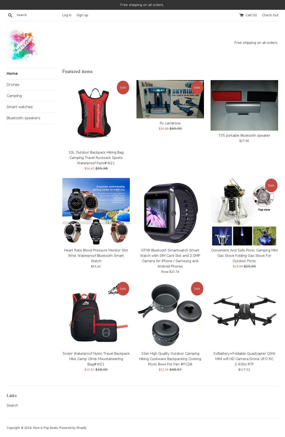 mompopdeals.com — Shopify storefront screenshot