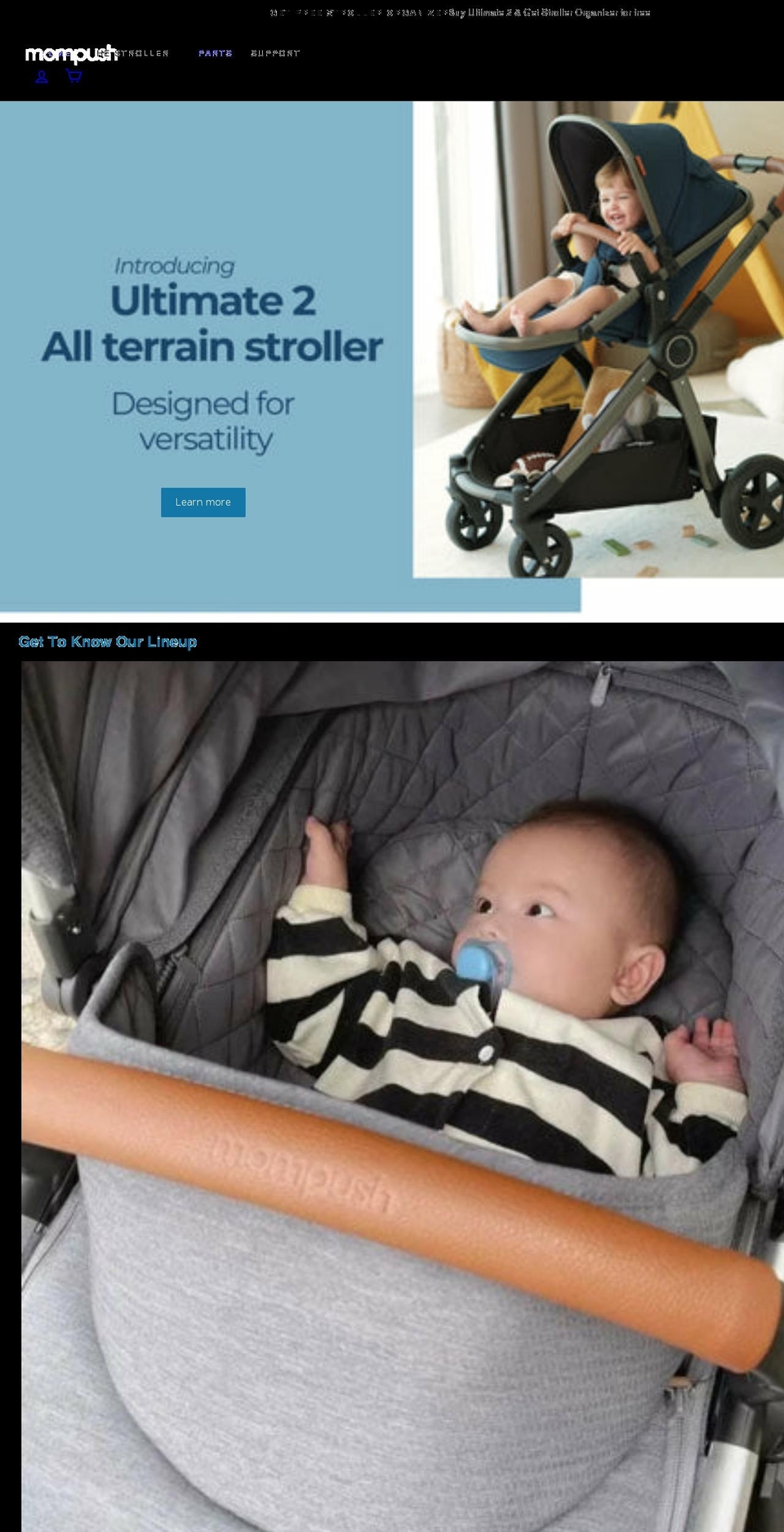 mompush.com shopify website screenshot