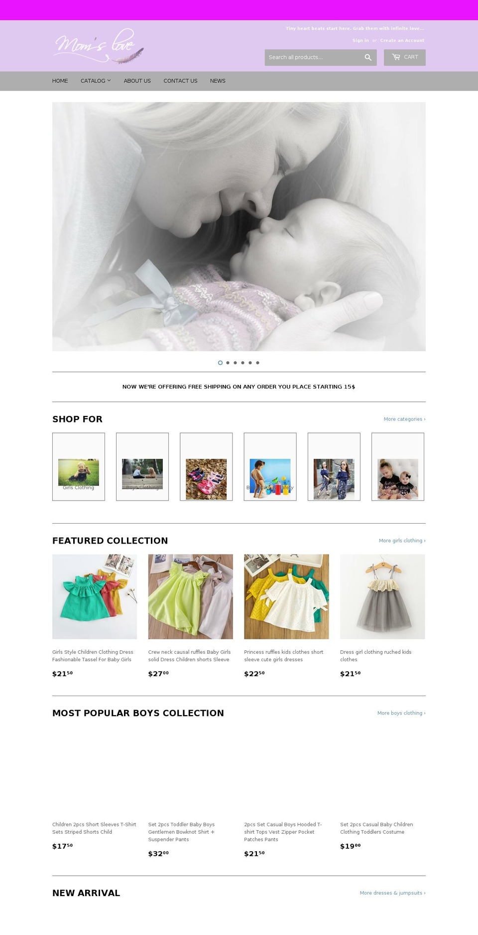 moms-love.net shopify website screenshot