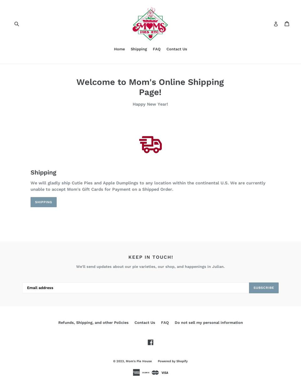 moms-pies-etc.myshopify.com shopify website screenshot