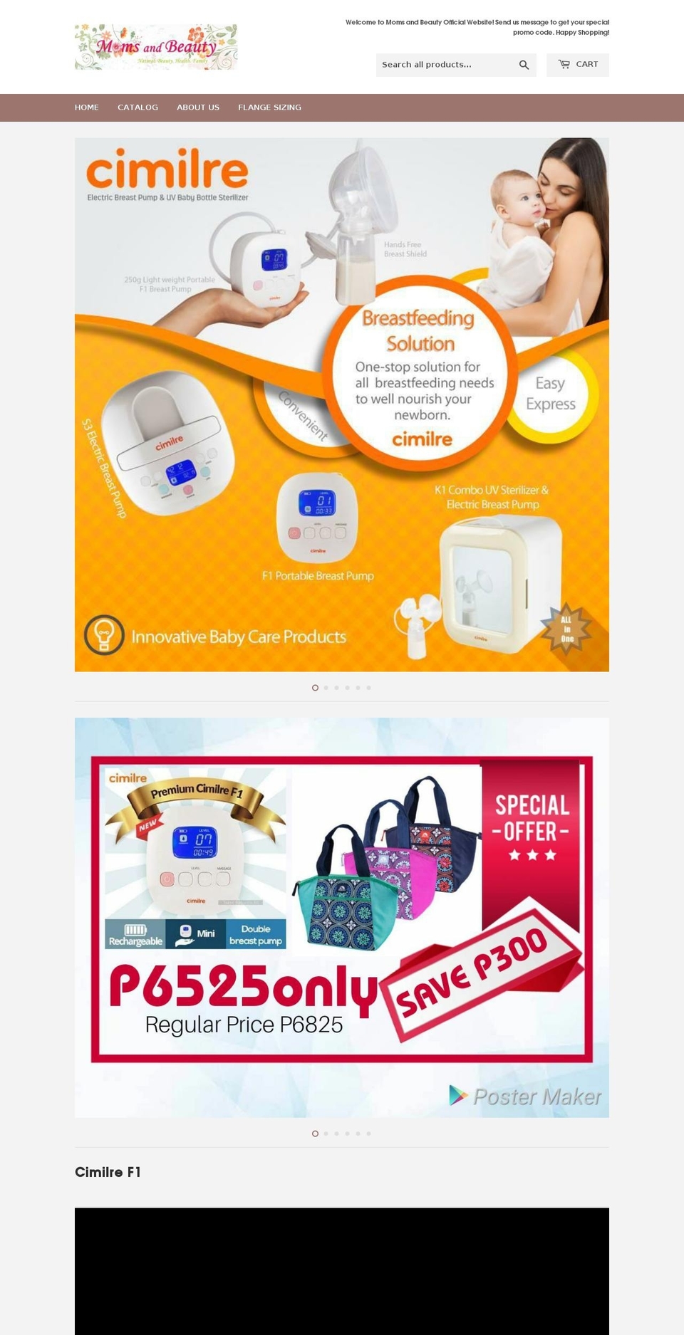 momsandbeautyph.com shopify website screenshot