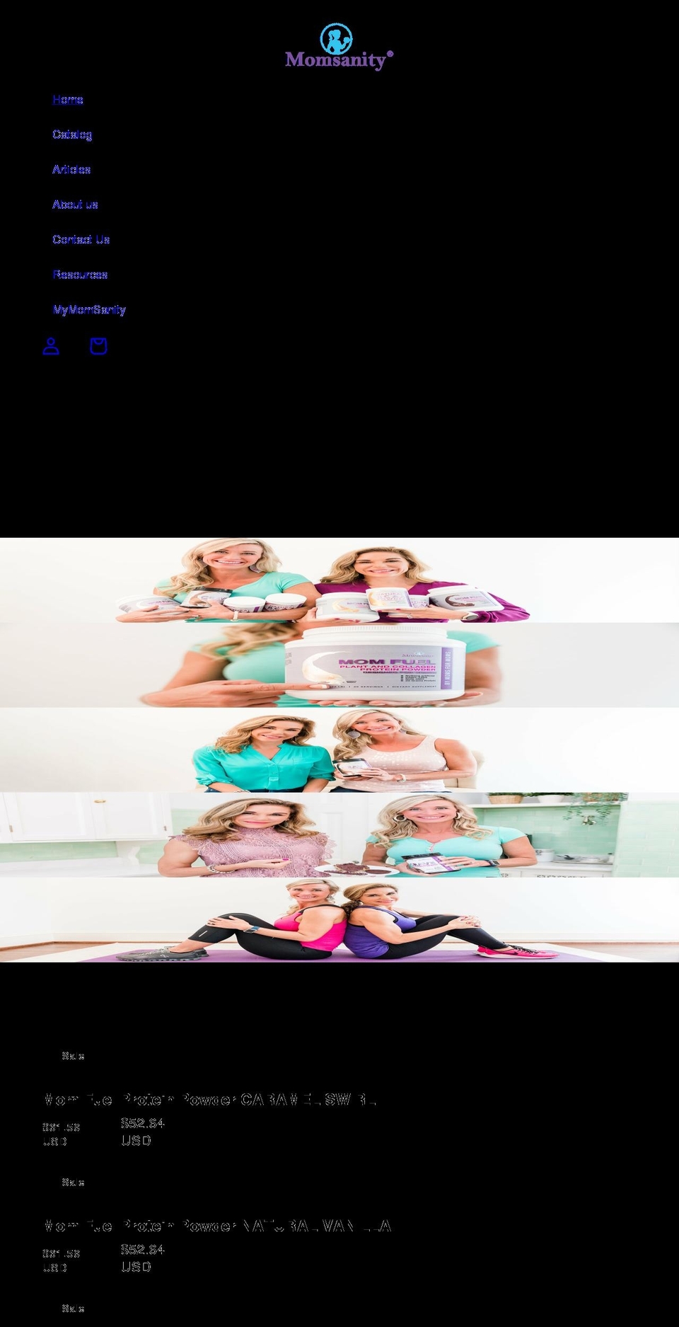 momsanity.myshopify.com shopify website screenshot
