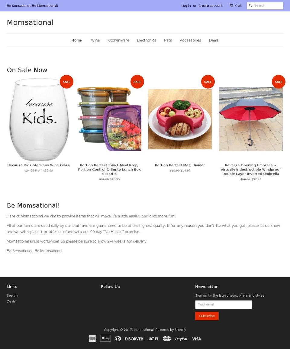 momsational.com shopify website screenshot