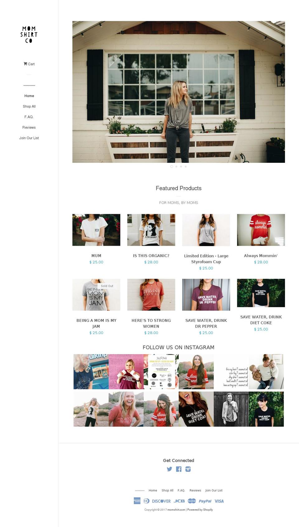 momshirt.com shopify website screenshot