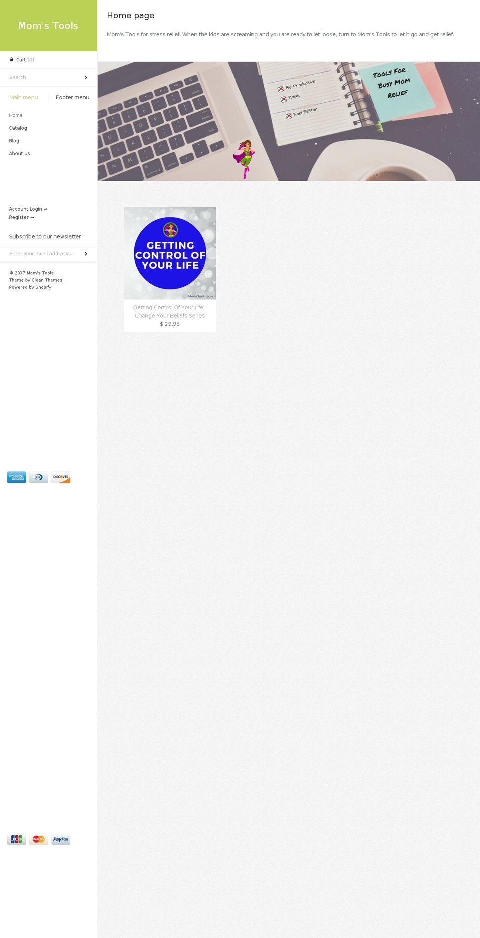 momstools.com shopify website screenshot