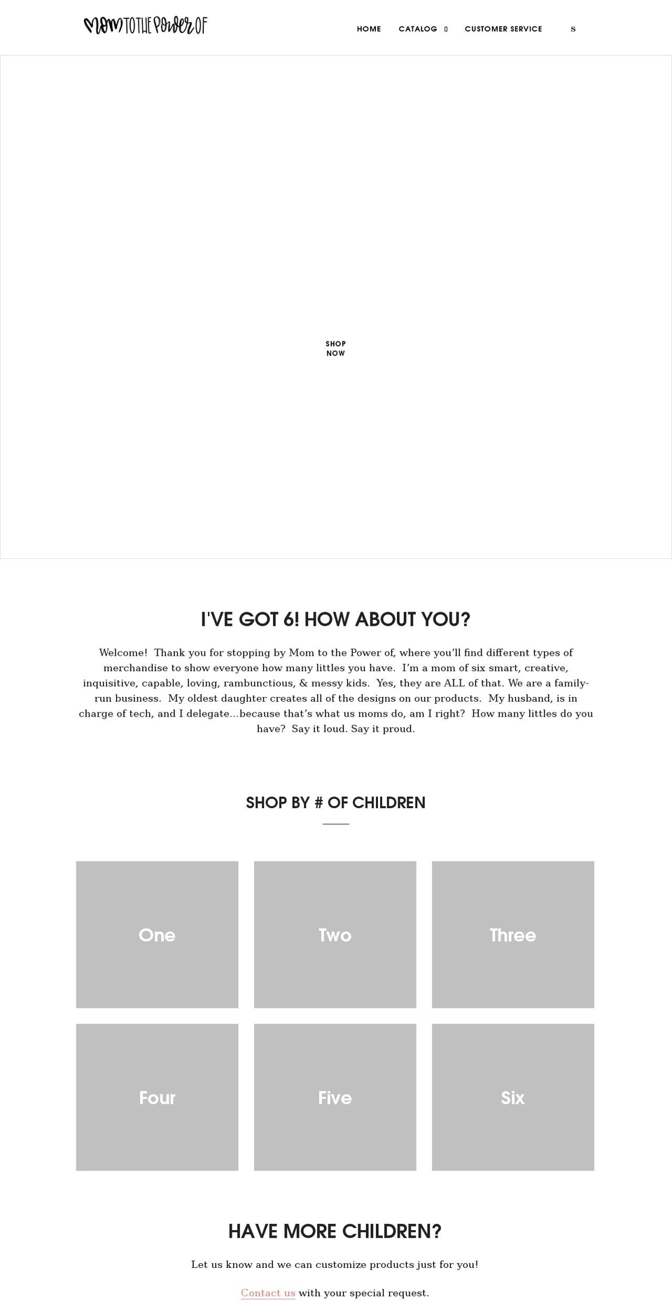 momtothepowerof.com shopify website screenshot