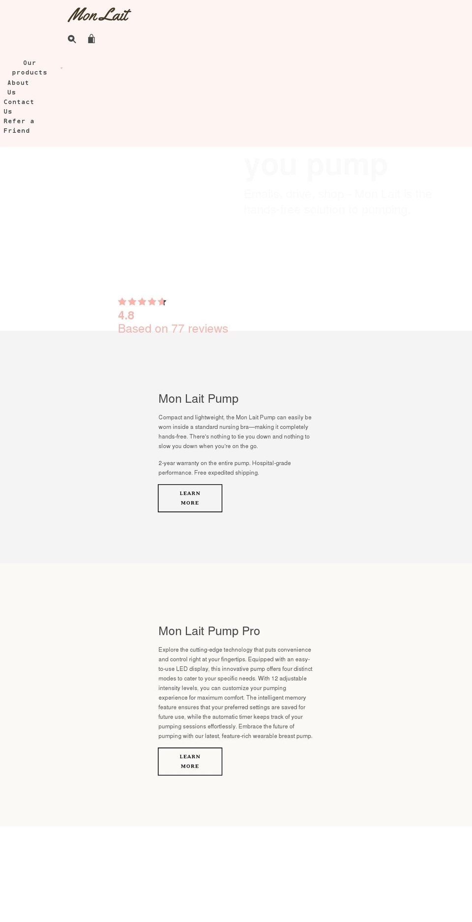 mon-lait.com shopify website screenshot