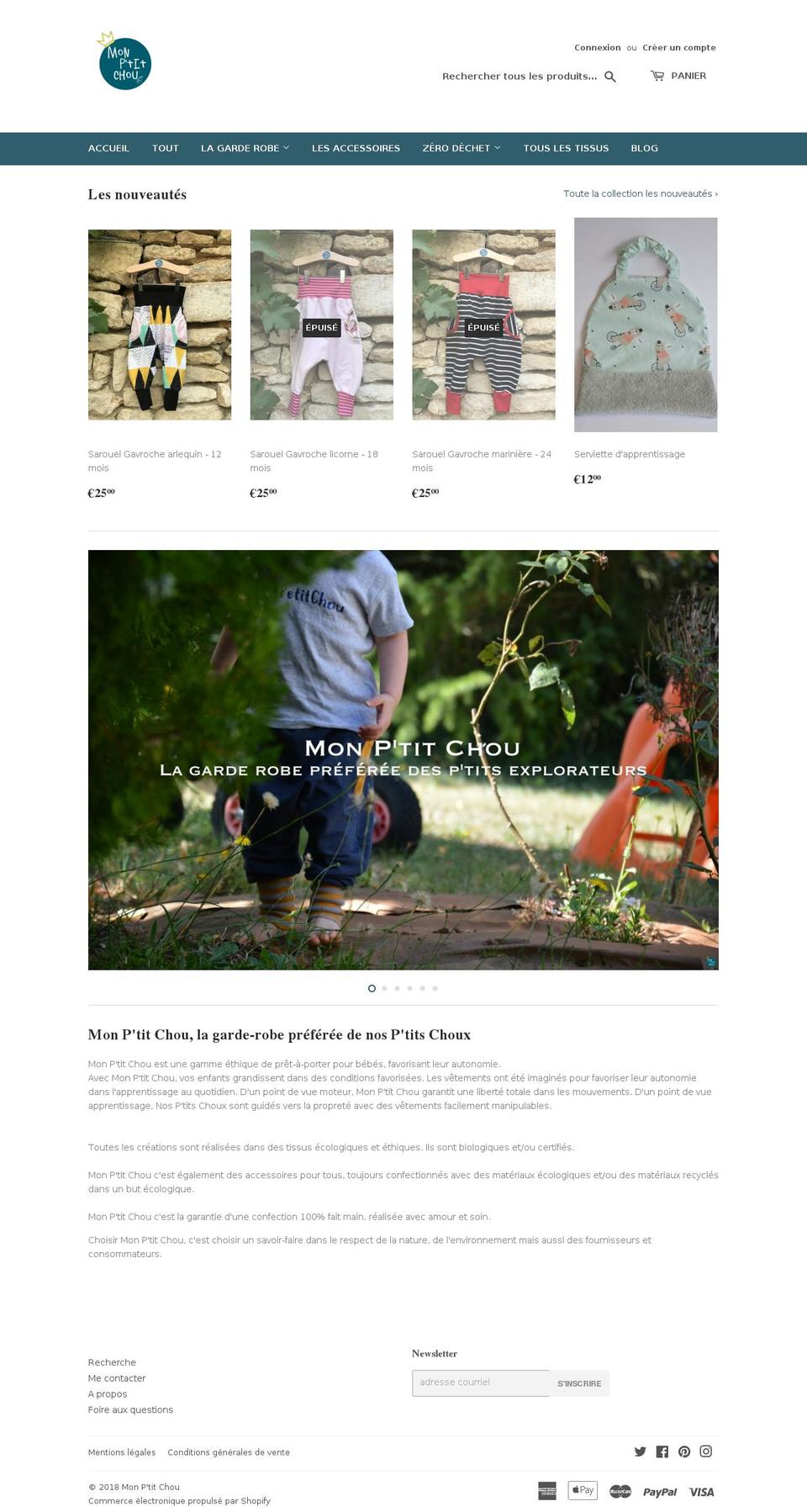 mon-ptit-chou.com — Shopify storefront screenshot