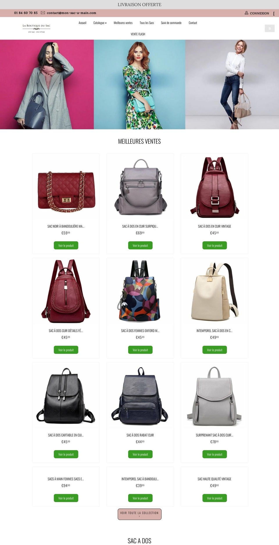 mon-sac-a-main.com shopify website screenshot