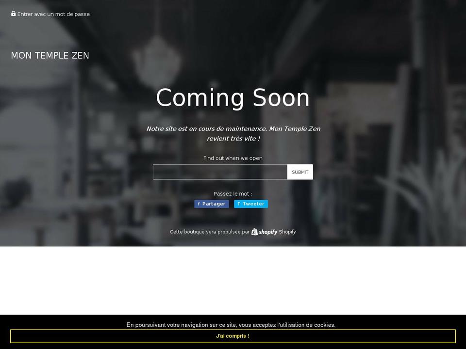 theme-optimized Shopify theme site example mon-temple-zen.com