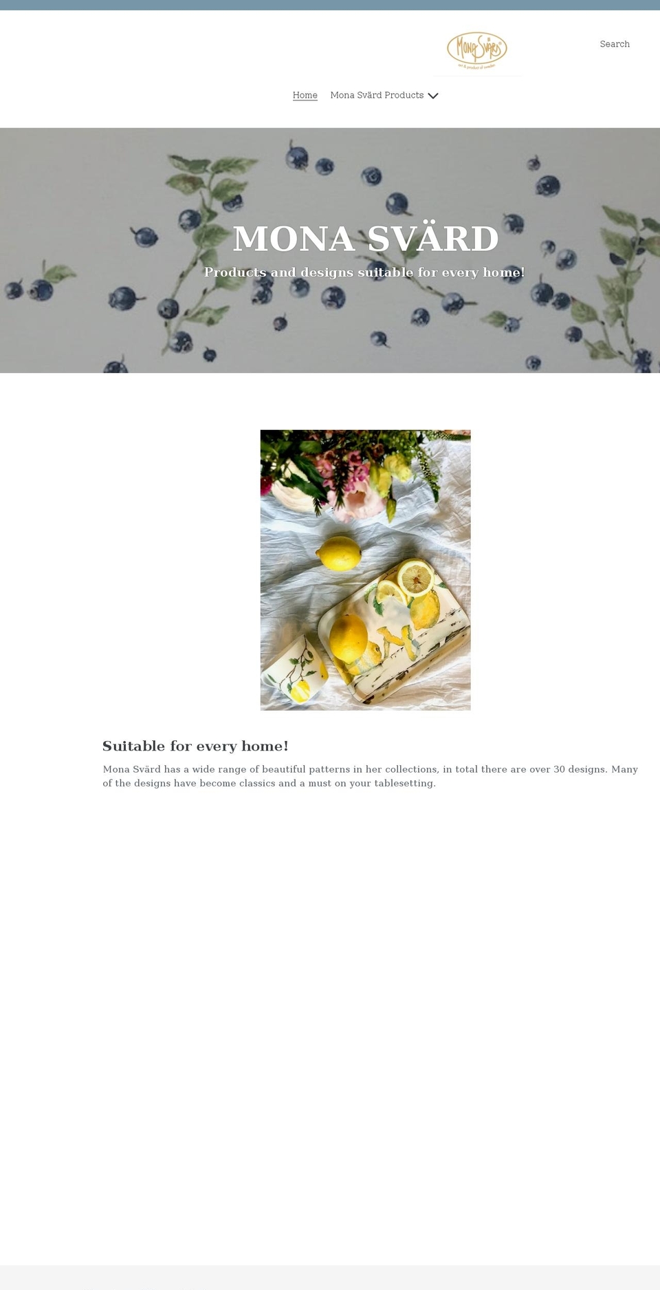 mona-svard.myshopify.com shopify website screenshot