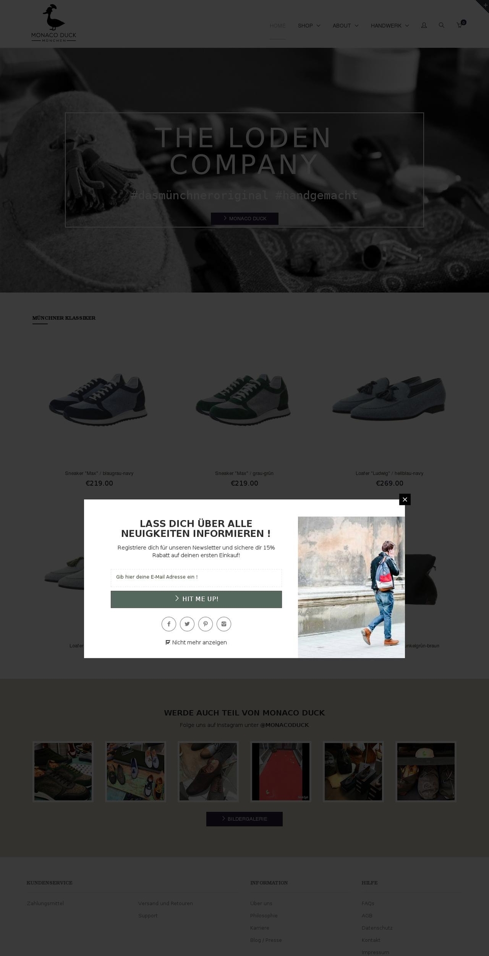 monacoduck.com shopify website screenshot