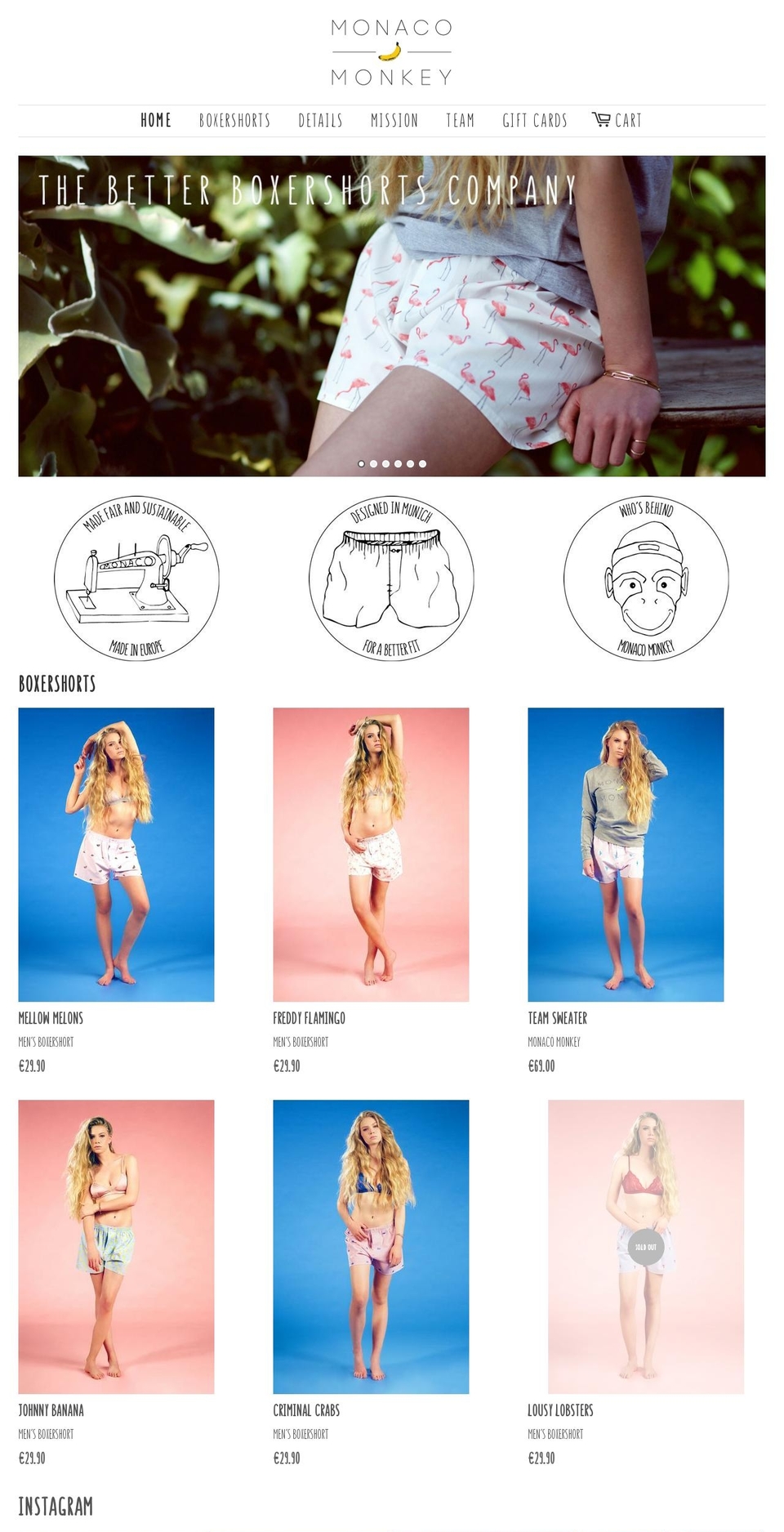 Monkey Theme Shopify theme site example monacomonkey.com