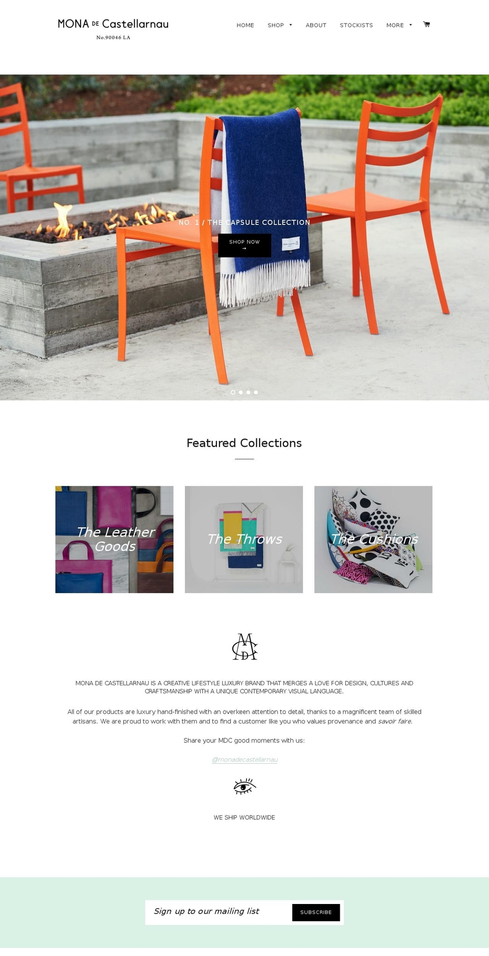 monadc.com shopify website screenshot