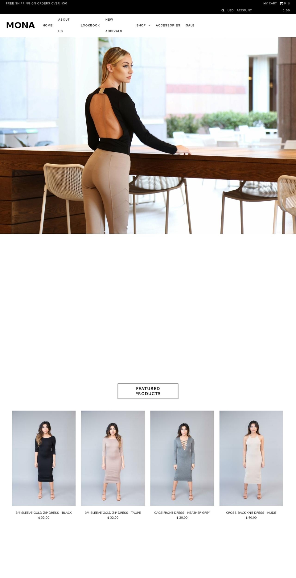 monalosangeles.com — Shopify storefront screenshot