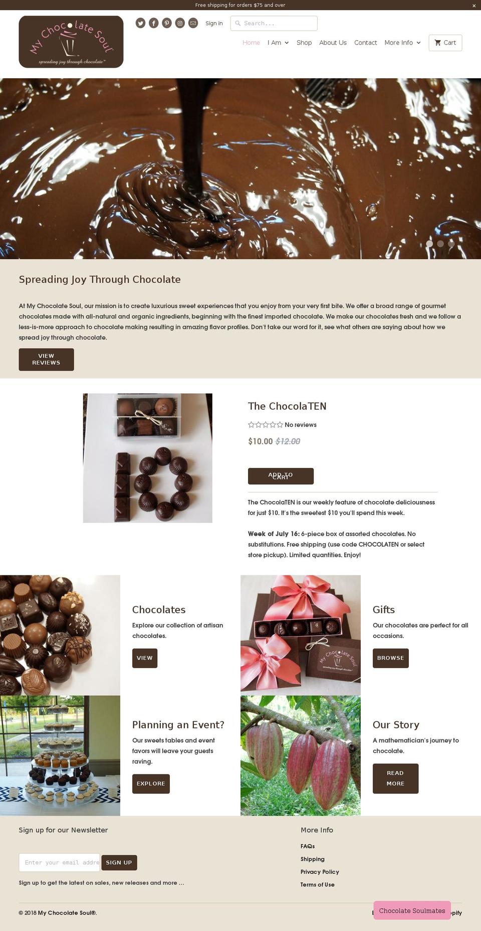 monamechocolat.com — Shopify storefront screenshot