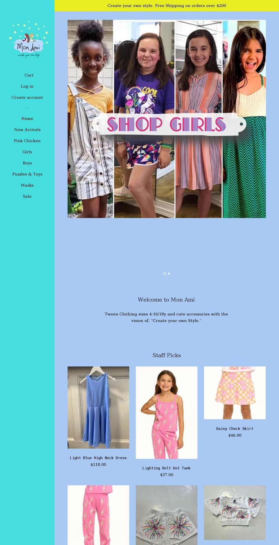 monamibham.com shopify website screenshot
