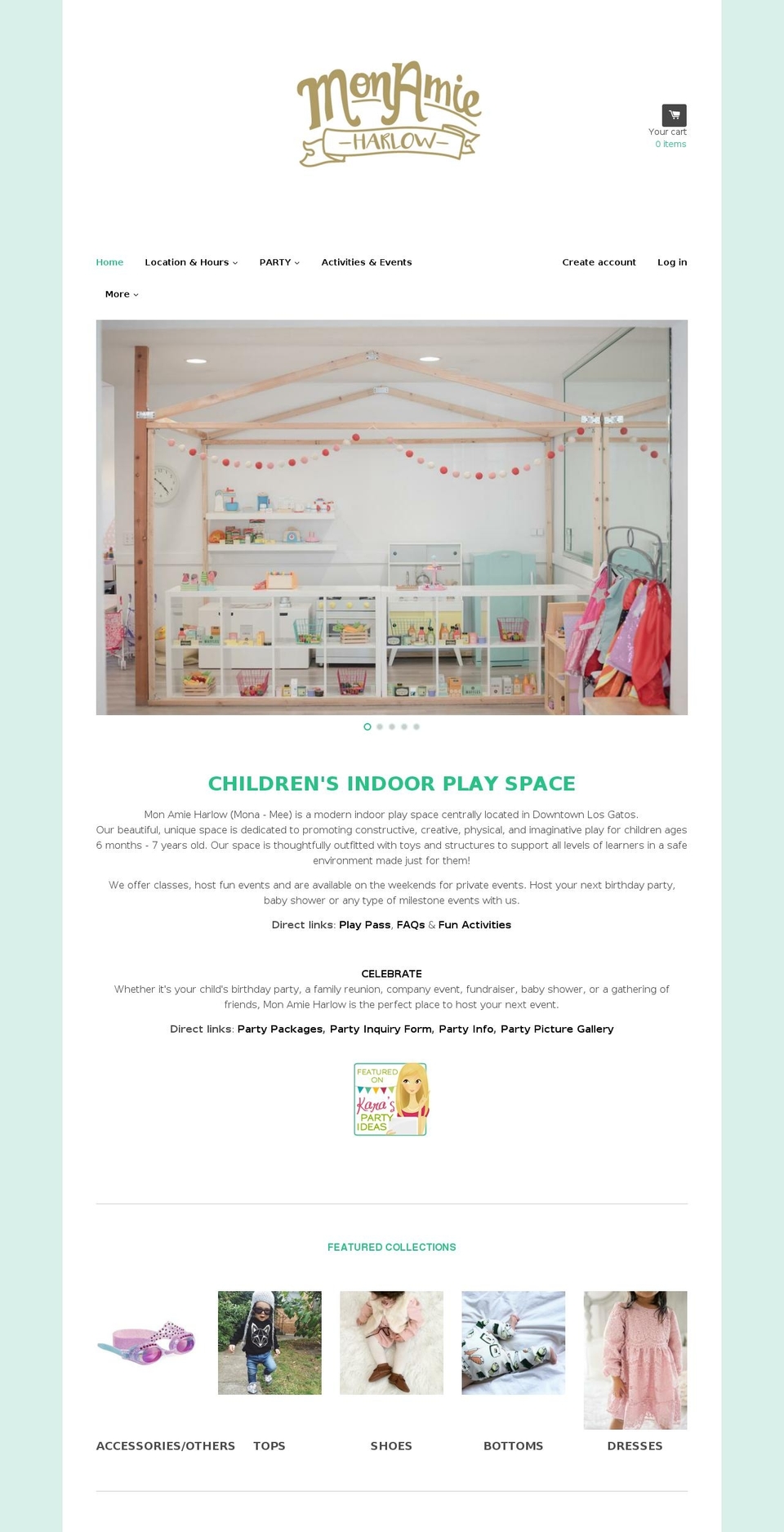 monamieharlow.com — Shopify storefront screenshot
