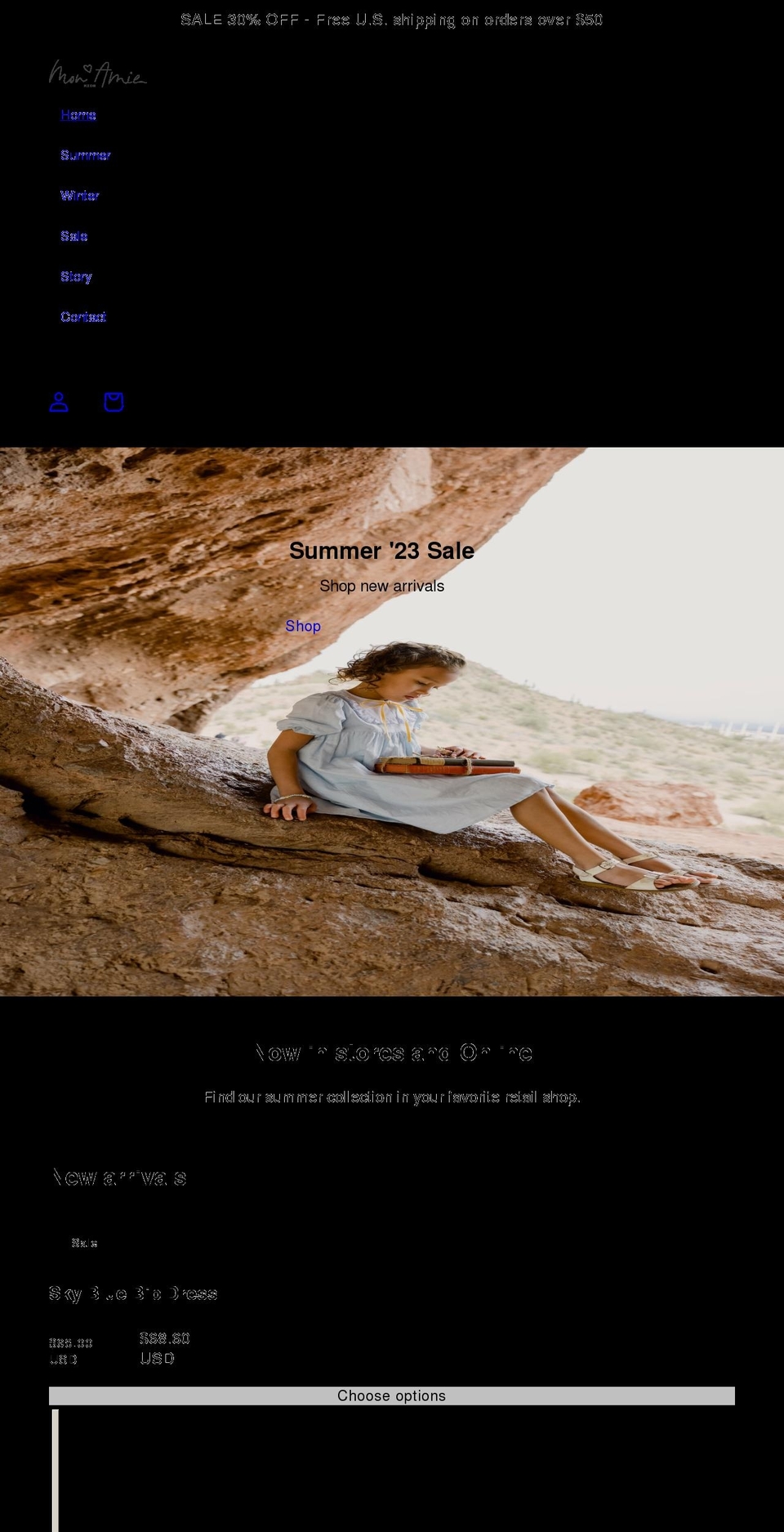 monamiekids.com shopify website screenshot