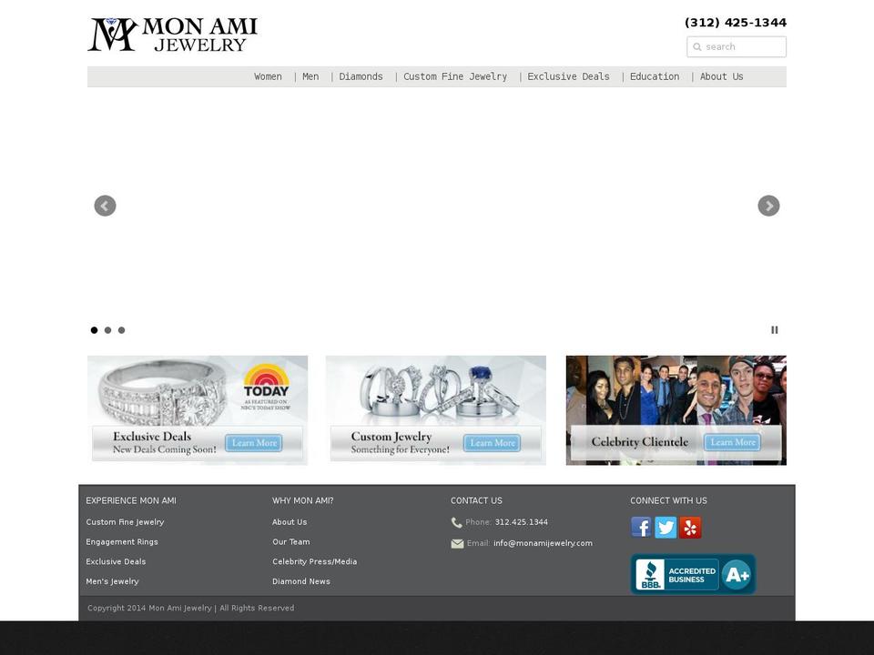 monamijewelry.com shopify website screenshot