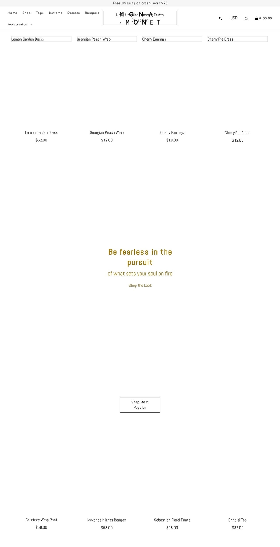 monamonet.com — Shopify storefront screenshot