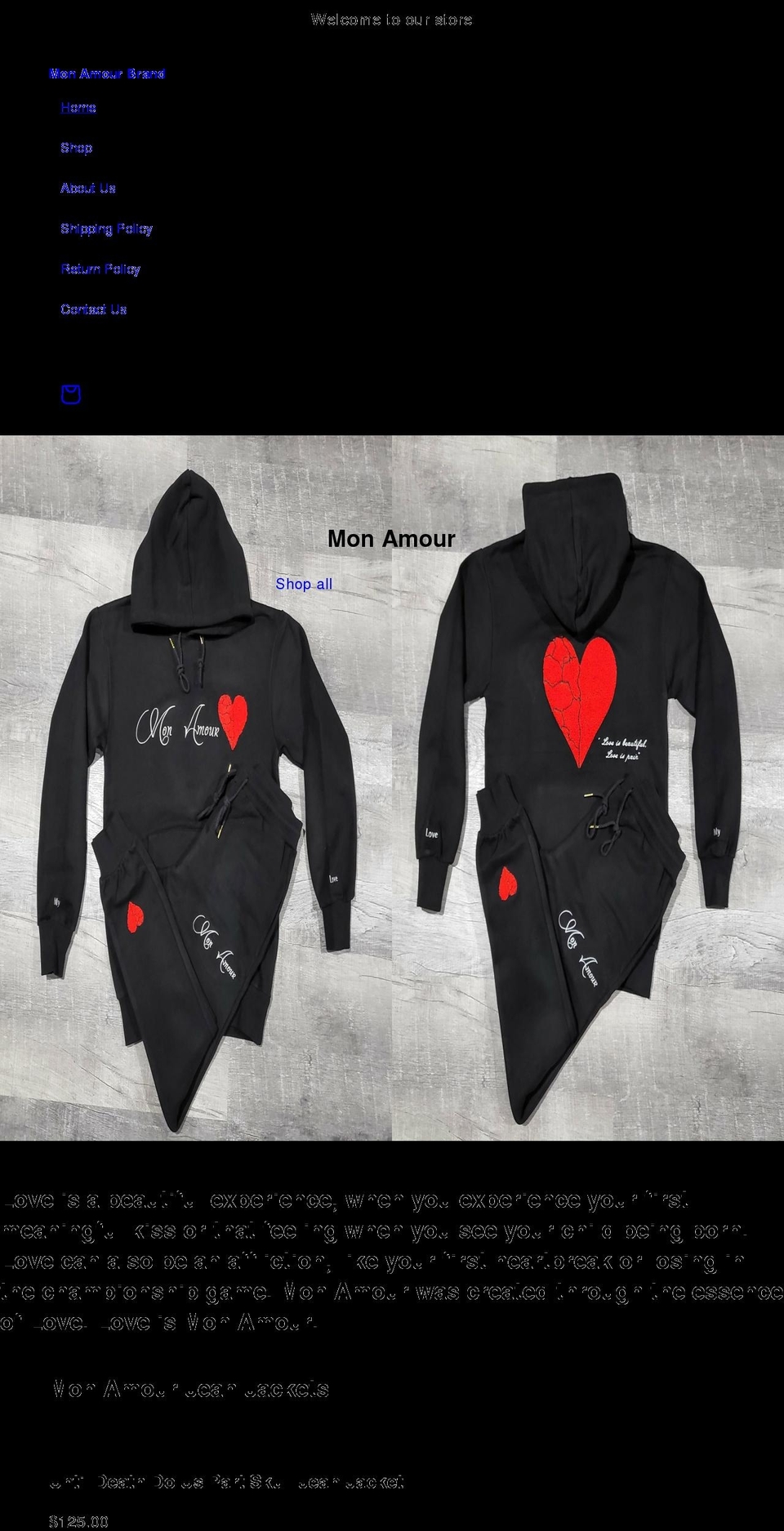 monamourbrand.com shopify website screenshot