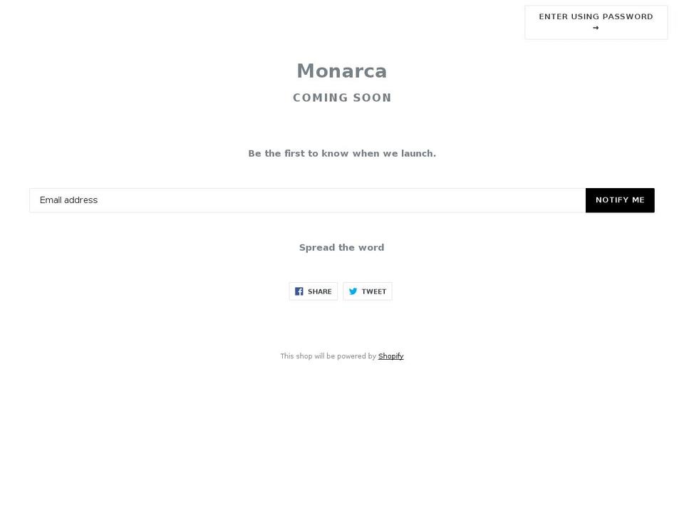 monarca.la shopify website screenshot